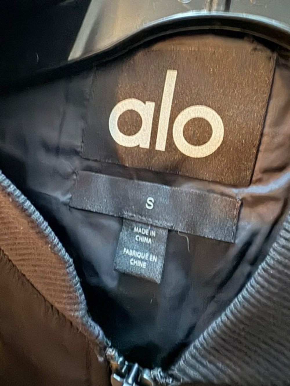 Alo Cropped Bomber Jacket, Small - Picture 4 of 7